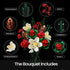 iATOM Set Flower Bouquet Building - Artificial Roses Botanical Collection for Adults - Gift for Mothers Day - Birthday