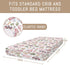 Selgkds 52''x28'' Pink Farm Animals Baby Crib Sheets for Girls Barn Pig Duck Cow Horse Bows Tractors Soft Snug Fitted