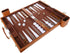 Backgammon Set, Classic Board Game with Premium Leather Case, Portable Travel Strategy Game Set for Adults, Kids (15