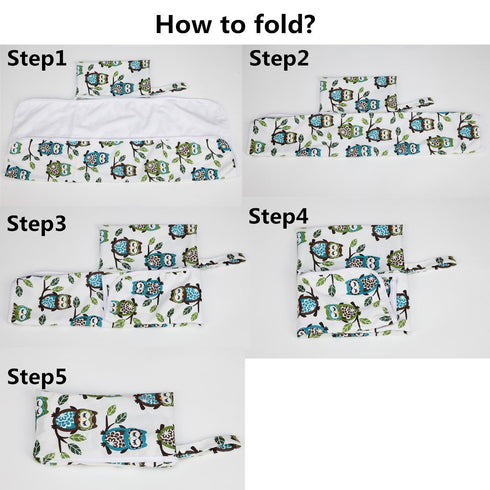 Baby Diaper Changing Mat Pad, Portable Foldable Washable Compact Travel Nappy Waterproof Play Mat (Grey Deer)