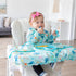 6-24 Bumkins Baby Bib and High Chair Cover Combination, for Mos, Girl or Boy Toddler, Long Sleeved for Babies, Baby Led