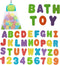 Bath Toys Organizer + 36 Soft Foam ABC 123 Letters & Numbers - Bathroom Alphabet Baby Toys with Quick Dry Storage Net