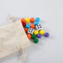 30Pcs Wahoo Board Game Replacement Marbles, 6 Colors, 6 Dices, and 1 Storage Bag for Aggravation Game (14MM)