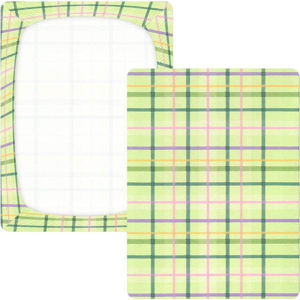 JUNZAN Plaid Baby Crib Sheets Cotton Fitted Crib Sheets for Boys Girls Standard