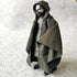 1:12 Scale Fabric Cape Robe with Hat for 6" Bandai SHF Figma Body Doll Action Figure (Black L Sleeve)