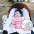 SkyGenius Battery Operated Clip On Baby Stroller Fan, White