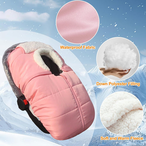 Fairy Baby Winter Car Seat Cover for Babies Carseat Waterproof, Warm Car Seat Cover Baby Universal Winter Cover
