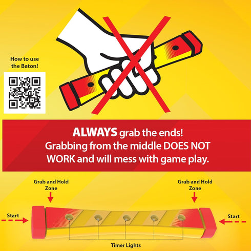5 Second Rule Relay - Family Party Game - Electronic Relay Baton - Shout It Out & Pass It Fast! - Ages 8+