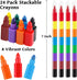 24 Pack 4-12 Set Kalysky Mini Coloring Books with Stackable Rainbow Crayons for Kids Ages | Birthday Party Favors