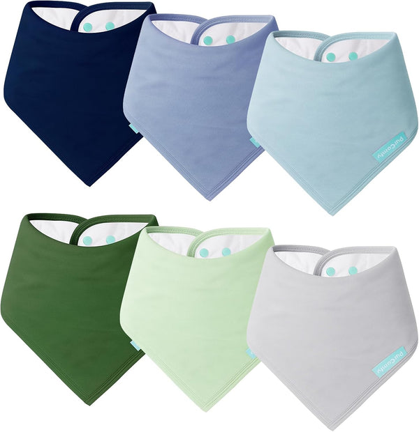 PurComfy SuperSoft Baby Bibs, Premium Bamboo Bandana Drool Bibs for Infant Boys