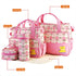 Diaper Bags Tote Set for Boys and Girls - Portable Nappy Changing Bags, Large 5PCS Travel Diaper Bag Set