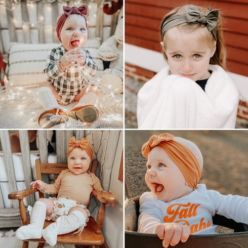 Baby Girls Headbands with Bows, Toddler Infant Headwrap Hair Accessories