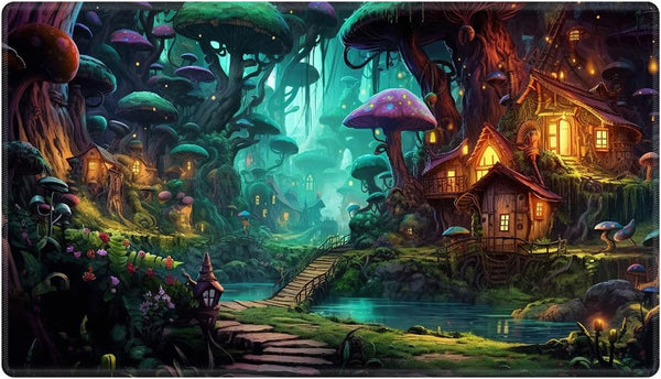 EDGFRTOIO Playmat with Zones for MTG Card Game Playing, Game Mats Tabletop Magic