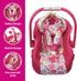 Adora Baby Doll Car Seat - Removable Seat Cover, Machine Washable, Fits Dolls & Plush Animals Up To 20” - Pink Flower