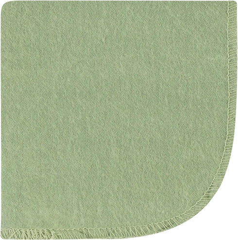 12Pk, Hudson Baby Unisex Baby Flannel Washcloths, Eucalyptus One Size