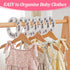 Hadnves Closet Closet 6 Baby Dividers Unisex Round Baby Clothes Dividers Nursery Organizer Decor Double-Sided Fits Most