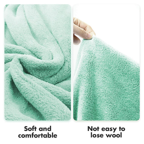 ROMASA Toddler Hooded Bath Towel, Ultra Soft Highly Absorbent Bathrobe Blanket for Boys Girls (Green Shark-Shape)