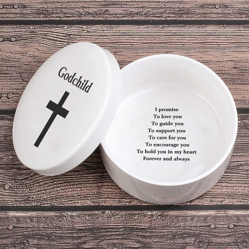 Baby Baptism Gift from Godparents, Precious Moments Keepsake for Boy Girl with Praying Cross, Baptism, Baby Shower,
