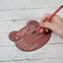 SAVITA 5.9 Inch Wooden Baby Announcement Plaque, Bear Shape New Baby Welcome Sign Hello World Newborn Sign for Hospital