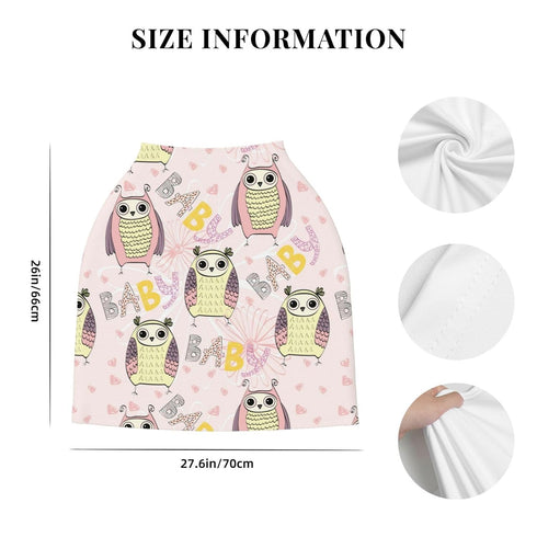 Schgap Cute Owl Car Seat Cover Canopy for Baby Nursing Cover Breastfeeding Baby Carrier Cover Stroller Cover
