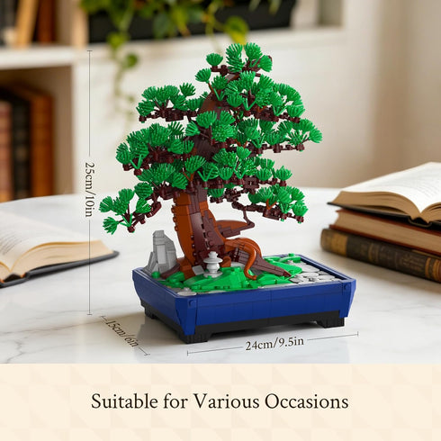 Set, 950 18+ Wise Block Bonsai Tree Building pcs Pine Building Blocks, Artificial Bonsai Tree Plants for Home Decor