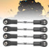 RC Steering Rod, 4Pcs Adjustable Metal Steering Linkage Rod for Remote Control Car Servo Pull Rod