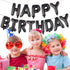 Happy Birthday Balloon Banner - 16 Inch 3D Aluminum Foil Inflatable Hanging Letter Kit for 1st Birthday Kids