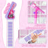 Set Set, deAO Kids Guitar and Microphone Play with Stand for Girls, Musical Guitar Play Adjustable Height Guitar Toys