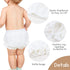 Poocen 5pcs Toddler Baby Girls Boy White Ruffled Bloomers Diaper Cover Cotton Linen Bloomer Shorts Underwear