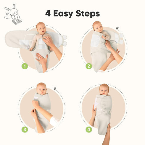 3-Pack 0-3 Organic Swaddles for Newborns, Baby Sleep Sacks Months - Baby Swaddle Wrap, Newborn Wearable Blanket, Infant