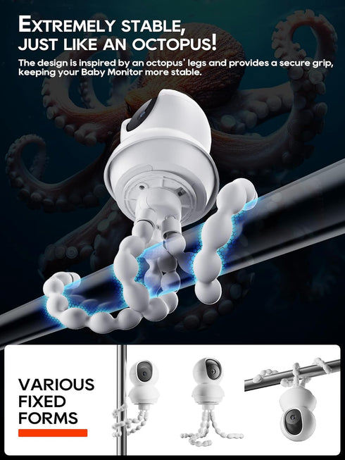 SAPESEHE Baby Monitor Mount - Universal Adjustable Baby Camera Mount for Nanit Pro, Hello Baby, Kasa & Most Baby