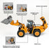 NOVAFUSION Bulldozer Bulldozer Bulldozers 3 Toys for Boys, Toy with Movable Front Loading Arm and Liftable Bucket, Toy
