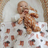 47" 47", 70% 30% LifeTree Muslin Swaddle Blankets, Western Baby Swaddles for Boys Girls Newborn, Soft Large x Cowboy
