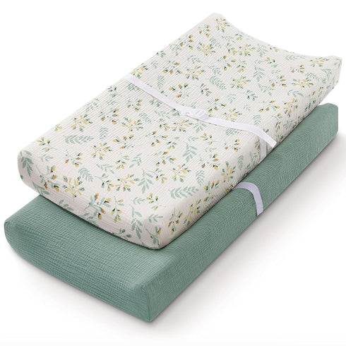 ZHENZQ Comfortable & Stretchy Infant Changing Table Pad Cover Gentle Nursery Changing Pad Cover Waterproof Designings
