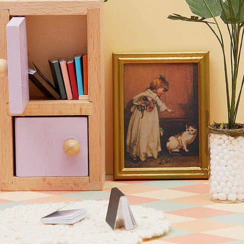 12 Pieces 1:12 Scale Miniatures Dollhouse Books, Assorted Miniatures Dollhouse Mini Books Decoration Accessories Doll