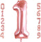 40 Inch Large Rose Gold Number 1 Balloon, Jumbo Mylar Foil Helium Balloons for Birthday Party Decorations