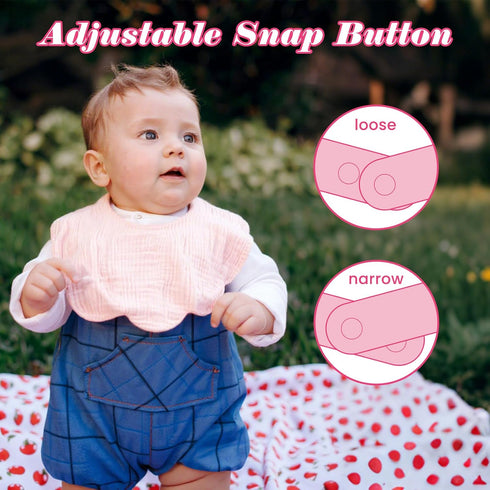 8 Pack Baby Bibs Muslin Bibs for Drooling and Teething for Unisex Girls Boys