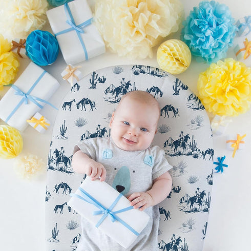 VitalCozy 4 Set 32 16 3 Inches Pcs Vintage Western Cowboy Bassinet Sheets x x Sheets for Standard Bed Toddler