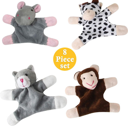 Animal Magnets Toy Set, Plush Magnet Animals for Refrigerator, 8-Piece Set