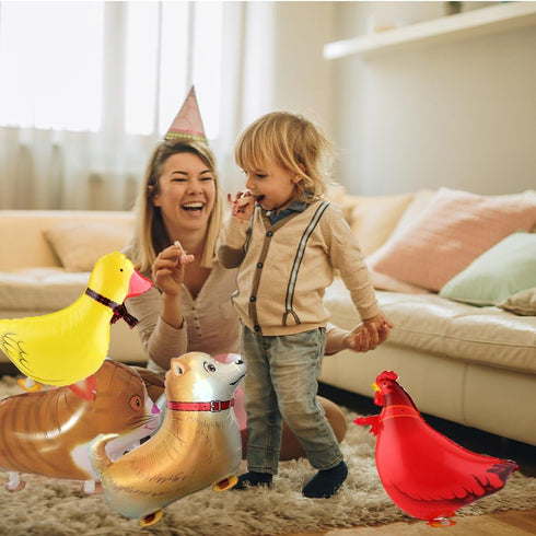 SOTOGO 10 Pieces Walking Animal Balloons, Pet Balloons for Kids Birthday Party Decor