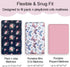 AMROSE 3 Pack Pack Set Heavenly Soft Mini Crib Sheets, Microfiber N Play Sheets for Baby Girls, Silk Touch Gentle