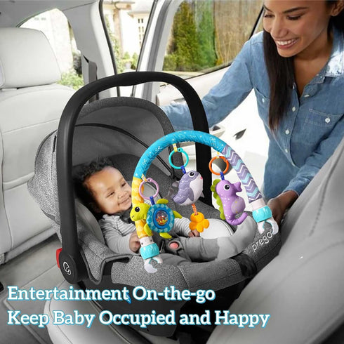 BATOHO Baby Stroller Arch Toy, Clip On Arch Mobile for Bassinet with Universal Clamps, Activity Toy Bar for Bouncer