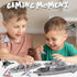 WASK Army Toys for Boys - Military Aircraft Carrier Toys Set with Battleship, Fighter Jets, Cool Toys for Girls