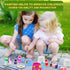140 Pcs Mini Acrylic Paint Set for Kids, 12 Colors Washable Paint Strip with 5 Paint Tray for Kids & Adults Craft