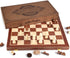 15 Inches Set (2 1) Packed -24 -2 Set AMEROUS Magnetic Wooden Chess & Checkers in - Folding Board -Gift Box Cherkers