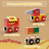 Set 12 3+ SainSmart Jr. Wooden Train PCS - Train Toys with Storage Box, Magnetic Toy Trains Compatible with All Major
