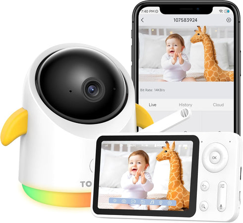 TOAIOHO Baby Monitor with Camera and Audio WiFi/No WiFi: Baby Monitor WiFi Smartphone