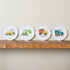 Set 4 Bulldozer, Tiny Expressions - Construction Plates for Toddlers - of Melamine Plates for Kids - Excavator, Cement