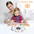 12 Set 91 4 Mexican Train Double Dominoes - Tiles with Wooden Trays & Travel Case, Family Board Game for Adults Kids