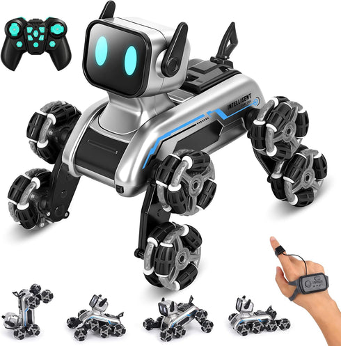 HuiJuKeJi Interactive Robot Dog RC Stunt Car, Gesture Sensing & 2.4Ghz Remote